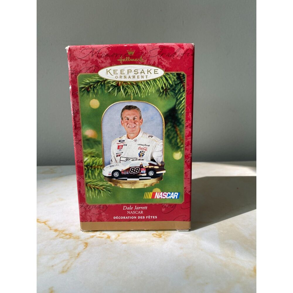 Vintage Hallmark Keepsake Ornament Dale Jarrett 88 Nascar 2001 Holiday w/ Box